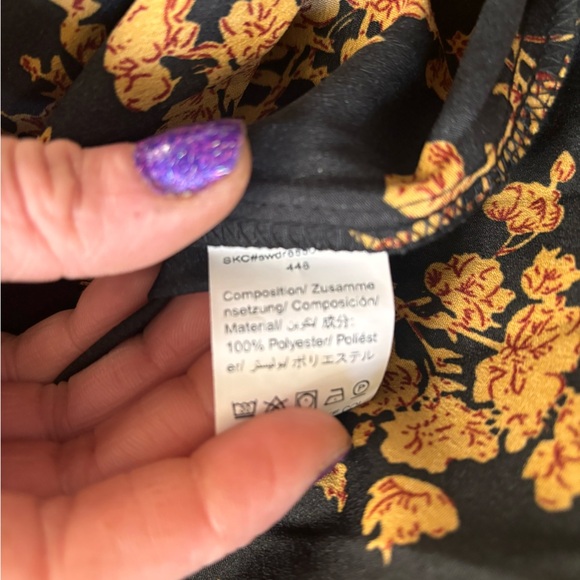 SHEIN clasi | shirred high neck flounce sleeve floral minidress | sz 6 nwot. - Picture 6 of 11